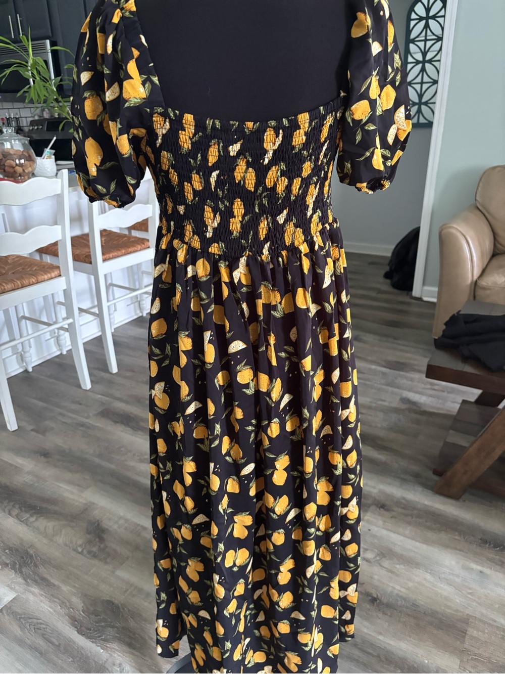 Cider Black and Yellow Lemon Dress Med NWT - Picture 8 of 10